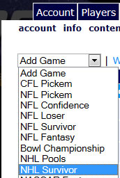 NFL Football Pool and Survivor Software 